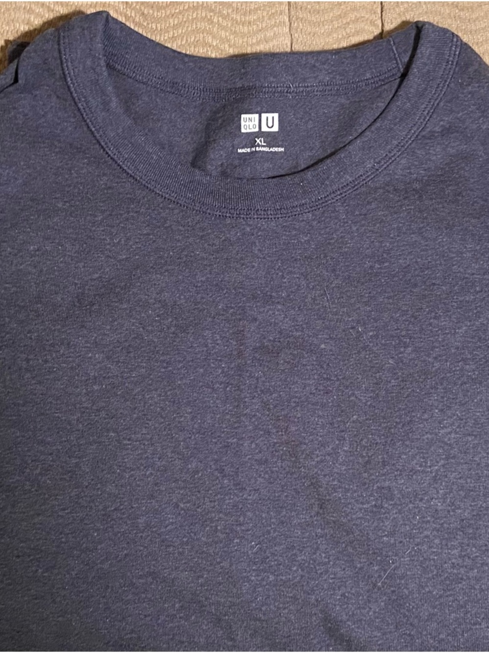 Uniqlo Men's Short Sleeve T-Shirt - Dark Navy Heather